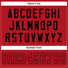 Load image into Gallery viewer, Custom Red Red-Black Mesh Authentic Football Jersey