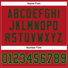 Load image into Gallery viewer, Custom Red Green-Neon Green Mesh Authentic Football Jersey