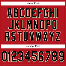 Load image into Gallery viewer, Custom Red Black-Cream Mesh Authentic Football Jersey
