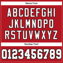 Load image into Gallery viewer, Custom Red White-Black Mesh Authentic Football Jersey