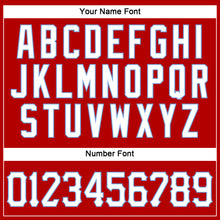 Load image into Gallery viewer, Custom Red White-Light Blue Authentic Sleeveless Baseball Jersey