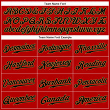 Load image into Gallery viewer, Custom Red Black-Old Gold Authentic Sleeveless Baseball Jersey