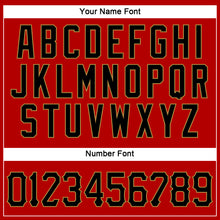 Load image into Gallery viewer, Custom Red Black-Old Gold Authentic Sleeveless Baseball Jersey