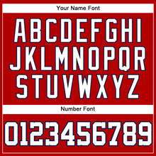 Load image into Gallery viewer, Custom Red White-Navy Authentic Sleeveless Baseball Jersey