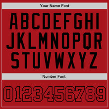 Load image into Gallery viewer, Custom Red Red-Black Authentic Throwback Basketball Jersey