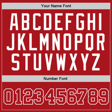 Load image into Gallery viewer, Custom Red Red-White Authentic Throwback Basketball Jersey