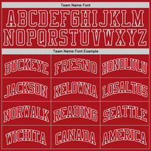 Load image into Gallery viewer, Custom Red Red-White Authentic Throwback Basketball Jersey