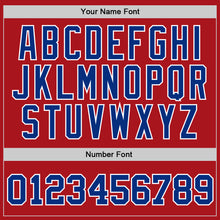 Load image into Gallery viewer, Custom Red Royal-White Authentic Throwback Basketball Jersey