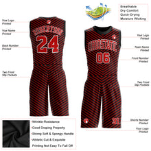 Load image into Gallery viewer, Custom Red Red-Black Round Neck Sublimation Basketball Suit Jersey