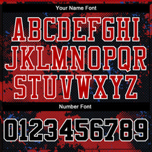 Load image into Gallery viewer, Custom Red Black-White Round Neck Sublimation Basketball Suit Jersey