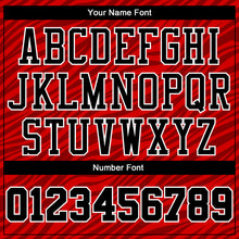 Load image into Gallery viewer, Custom Red Black-White Round Neck Sublimation Basketball Suit Jersey