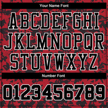 Load image into Gallery viewer, Custom Red Black-White Round Neck Sublimation Basketball Suit Jersey