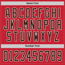 Load image into Gallery viewer, Custom Red Brown-White Hockey Jersey