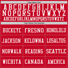 Load image into Gallery viewer, Custom Red White Mesh Authentic Football Jersey