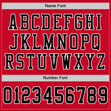 Load image into Gallery viewer, Custom Red Black-White Mesh Authentic Football Jersey