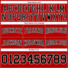 Load image into Gallery viewer, Custom Stitched Red Black-White Football Pullover Sweatshirt Hoodie