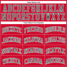 Load image into Gallery viewer, Custom Red Steel Gray-Black Authentic Throwback Basketball Jersey