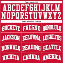 Load image into Gallery viewer, Custom Red White-Gray Authentic Throwback Basketball Jersey