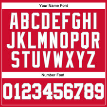 Load image into Gallery viewer, Custom Red White-Gray Authentic Throwback Basketball Jersey