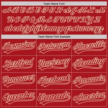 Load image into Gallery viewer, Custom Red Red-Cream Authentic Baseball Jersey