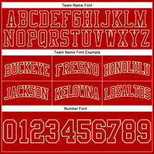 Load image into Gallery viewer, Custom Red Red-Cream Authentic Throwback Basketball Shorts