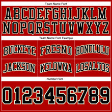 Load image into Gallery viewer, Custom Red Black-Old Gold Authentic Throwback Basketball Shorts