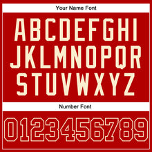 Load image into Gallery viewer, Custom Red Red-Cream Authentic Throwback Basketball Jersey