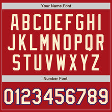 Load image into Gallery viewer, Custom Red Cream-Royal Authentic Baseball Jersey