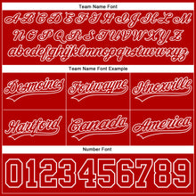 Load image into Gallery viewer, Custom Red White Authentic Throwback Basketball Shorts