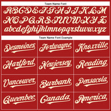 Load image into Gallery viewer, Custom Red Cream Authentic Baseball Jersey
