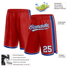 Load image into Gallery viewer, Custom Red White-Royal Authentic Basketball Shorts