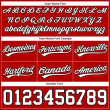 Load image into Gallery viewer, Custom Red White-Black Authentic Basketball Shorts