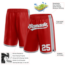 Load image into Gallery viewer, Custom Red White-Gray Authentic Basketball Shorts