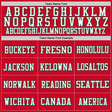 Load image into Gallery viewer, Custom Red Kelly Green-White Mesh Authentic Football Jersey