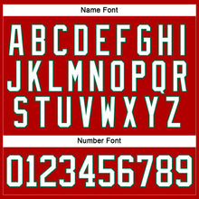 Load image into Gallery viewer, Custom Red White-Kelly Green Hockey Lace Neck Jersey