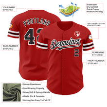 Load image into Gallery viewer, Custom Red Black-White Authentic Baseball Jersey