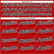 Load image into Gallery viewer, Custom Red Black-White Authentic Baseball Jersey