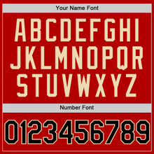 Load image into Gallery viewer, Custom Red Black-Cream Authentic Throwback Baseball Jersey