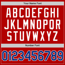 Load image into Gallery viewer, Custom Red Royal-White Authentic Throwback Baseball Jersey