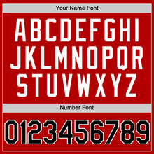 Load image into Gallery viewer, Custom Red Black-White Authentic Throwback Baseball Jersey