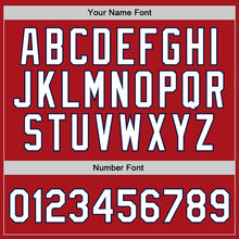 Load image into Gallery viewer, Custom Red White-Navy Authentic Throwback Basketball Jersey