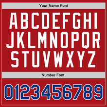 Load image into Gallery viewer, Custom Red Royal-White Authentic Throwback Basketball Jersey