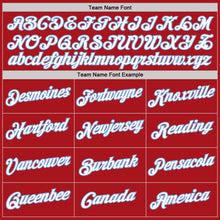 Load image into Gallery viewer, Custom Red White-Light Blue Authentic Throwback Basketball Jersey