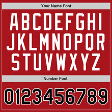 Load image into Gallery viewer, Custom Red Black-White Authentic Throwback Basketball Jersey