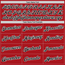 Load image into Gallery viewer, Custom Red Black-White Authentic Throwback Basketball Jersey