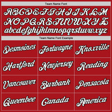 Load image into Gallery viewer, Custom Red White-Black Authentic Throwback Basketball Jersey