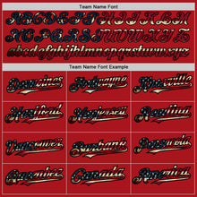 Load image into Gallery viewer, Custom Red Vintage USA Flag-Black Authentic Baseball Jersey