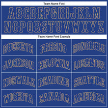 Load image into Gallery viewer, Custom Royal Royal-Old Gold Authentic Throwback Basketball Jersey