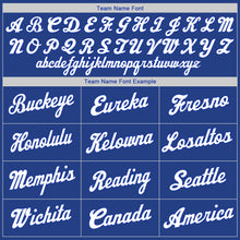 Load image into Gallery viewer, Custom Royal White-Red Authentic Throwback Basketball Jersey