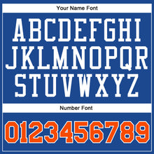 Load image into Gallery viewer, Custom Royal Orange-White Authentic Baseball Jersey